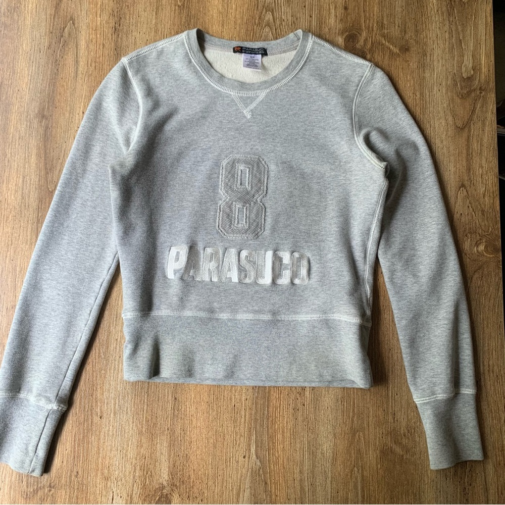 Vintage Parasuco Y2K Women's Gray Logo Crewneck Sweatshirt XS